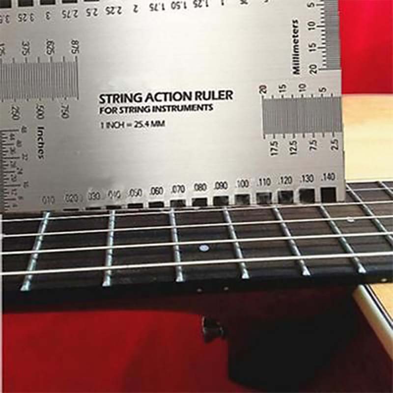 Gitarren-Messlineal - Saiten-Action-Lineal für Gitarre - Bund-Lineal - Multifunktions-Gitarrenmesswerkzeug