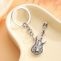 Vintage Gitarren-Amulett Schlüsselanhänger