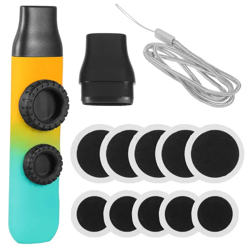 Regenbogenfarbenes Kazoo mit zwei Öffnungen - Modell 1