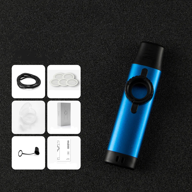 Gerades Metall-Kazoo in 5 Farben - Farbe Blau