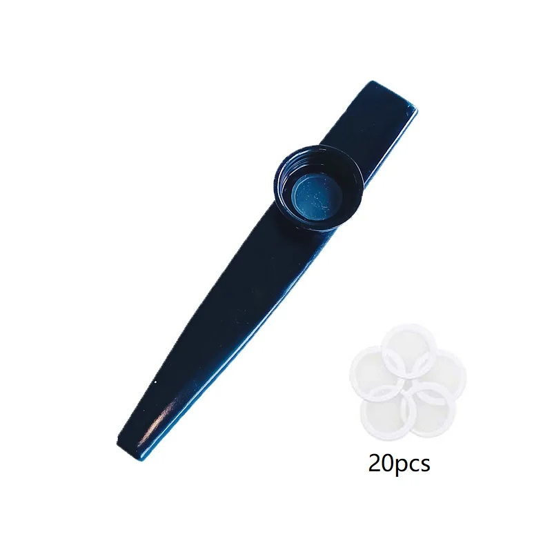 Kazoo aus Aluminiumlegierung in 7 Farben und 20 Membranen - Farbe schwarz