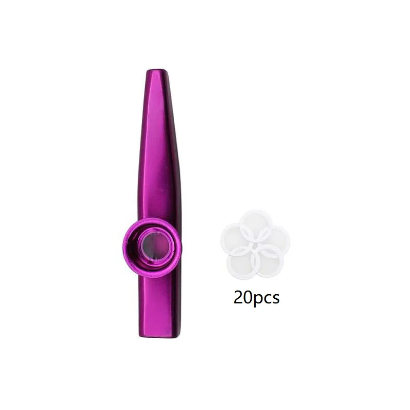 Kazoo aus Aluminiumlegierung in 7 Farben und 20 Membranen - Farbe Violett