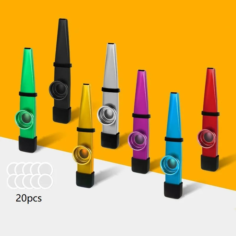 Metall-Kazoo mit Silikonmundstück in 7 Farben