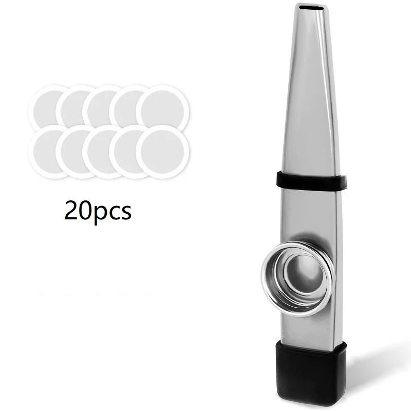 Metall-Kazoo mit Silikonmundstück - grau