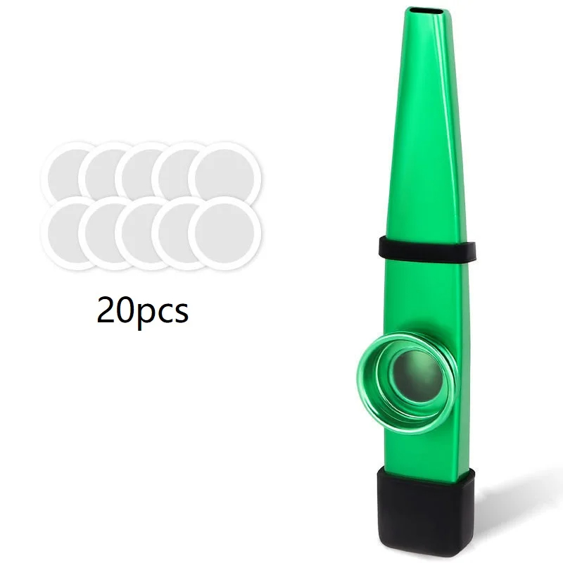Metall-Kazoo mit Silikonmundstück - grün