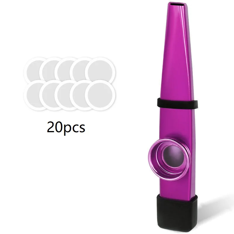 Metall-Kazoo mit Silikonmundstück - violett