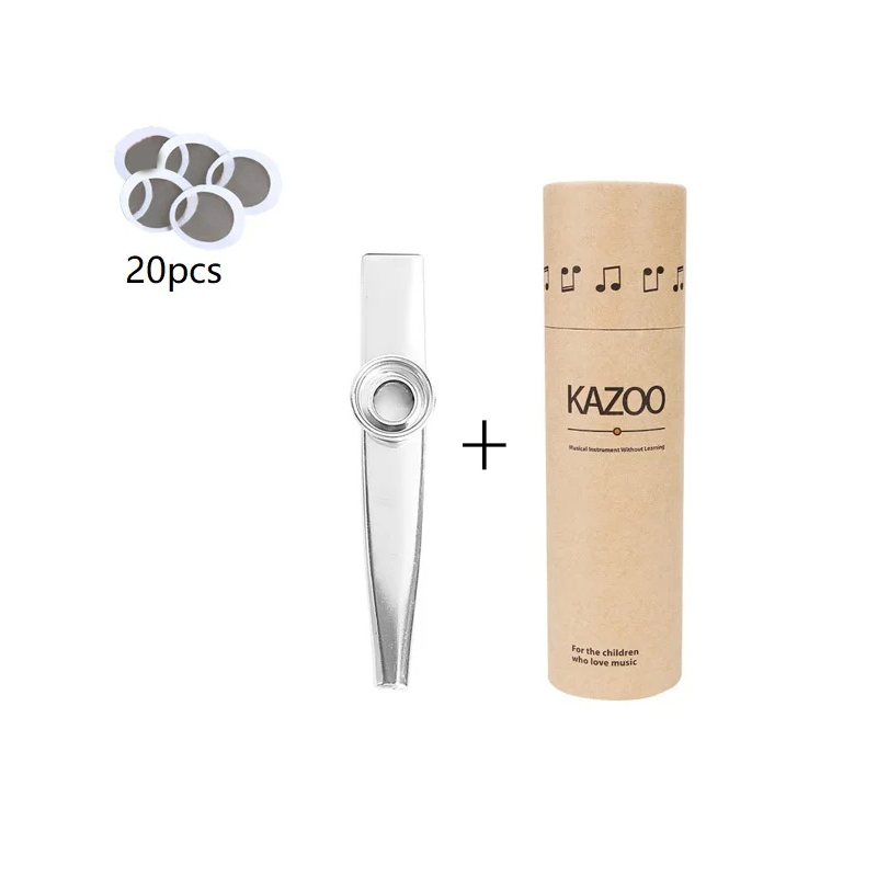 Metall-Kazoo mit Aufbewahrungsetui in 7 Farben - Farbe Grau