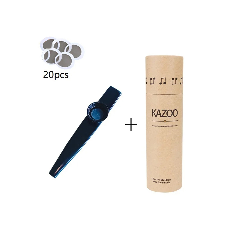 Metall-Kazoo mit Aufbewahrungsetui in 7 Farben - Farbe Schwarz