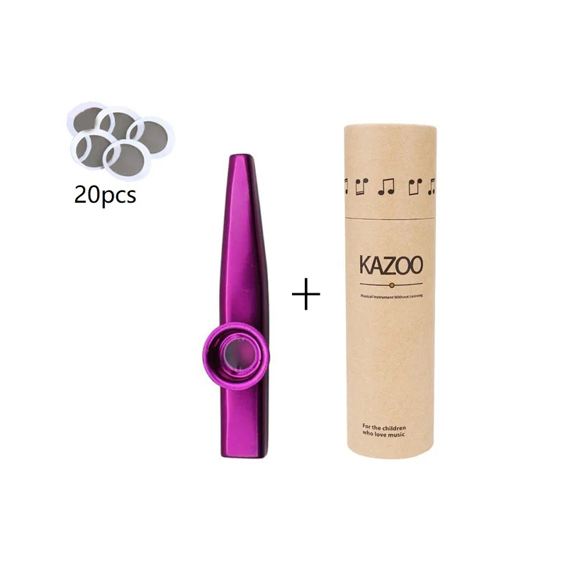 Metall-Kazoo mit Aufbewahrungsetui in 7 Farben - Farbe Violett