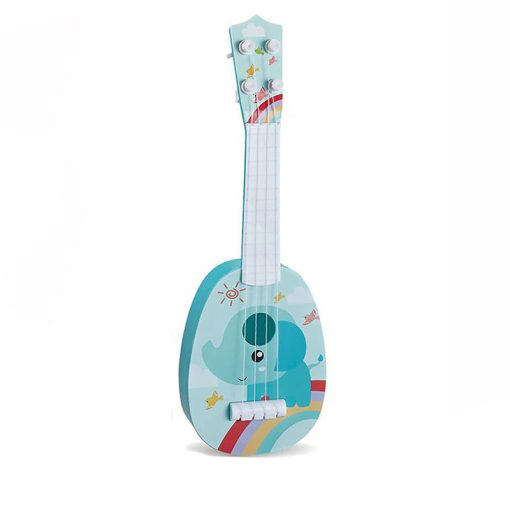 Übersichtsbild einer 'Verzauberter Elefant Regenbogen' Gitarre für Kleinkinder!