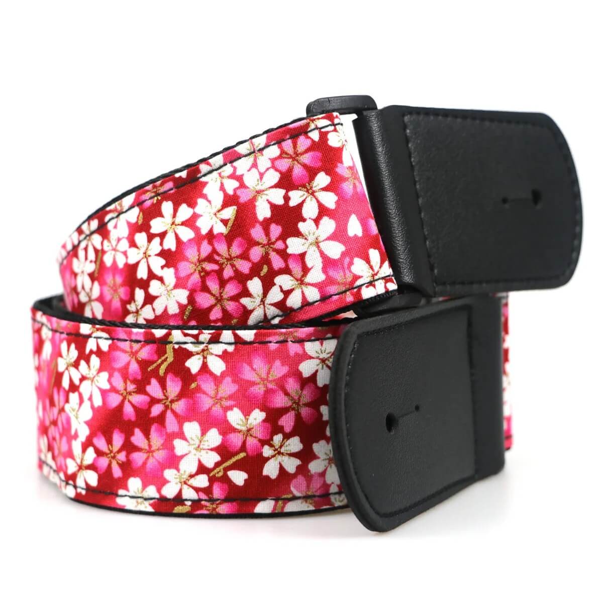 Details Gitarrengurt mit kleinem Sakura-Rosenblumenmuster