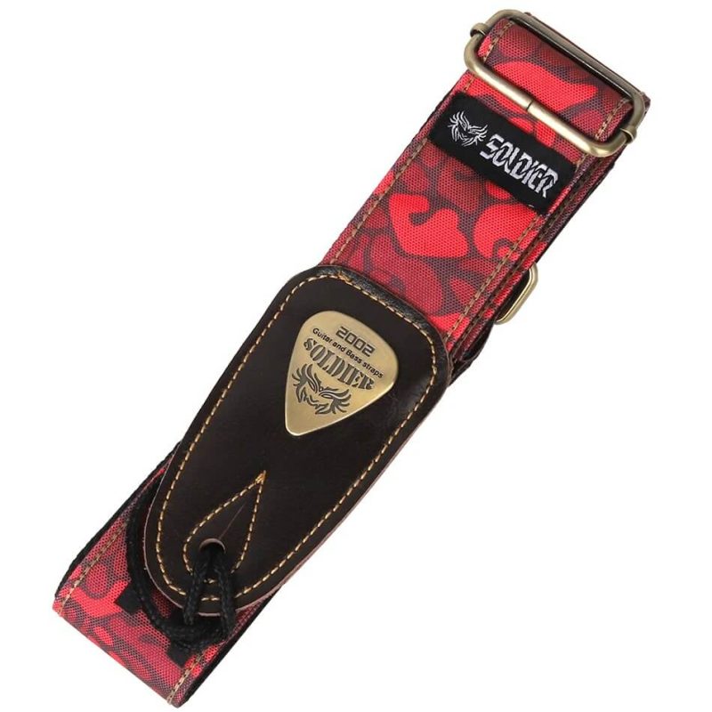Stadt-Tarnmuster Gitarrengurt in der Farbe Rot
