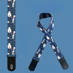 Kindergitarrengurt mit Galaxie-Motiv, Giraffen und Bären