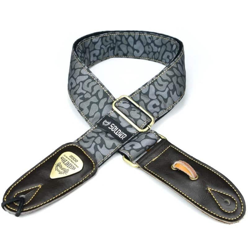 Gitarrengurt mit Grauem Tarnmuster