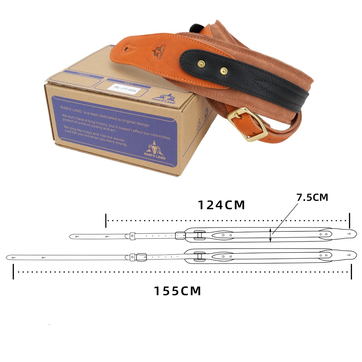Details der Einstellungen des Elegancia Clásica Leder-Bassgurts