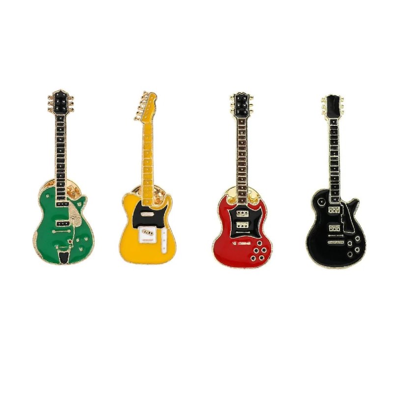 Set von 4 Stück Elektrogitarren-Pins - 4 Farben