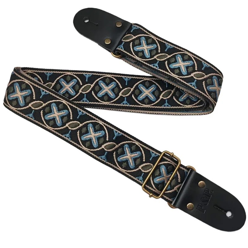 Vintage Gitarrengurt mit Jacquard-Stickmuster - Modell 2
