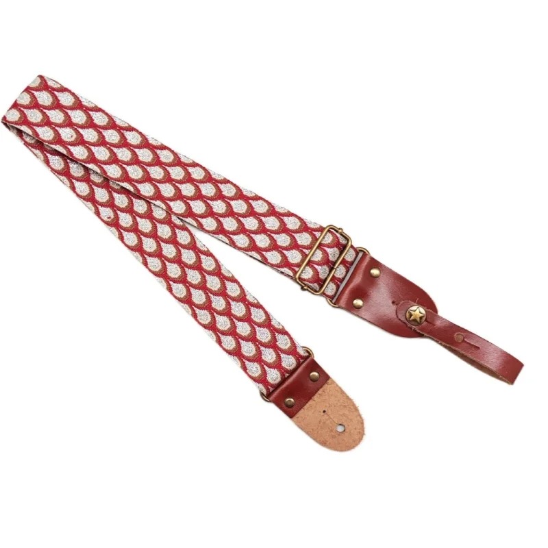 Gitarrengurt mit Fischschuppen-Druck in 4 Farben