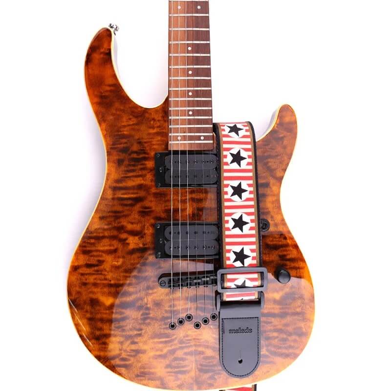 Gitarrengurt für elektrische Gitarre mit Rockstern-Motiv
