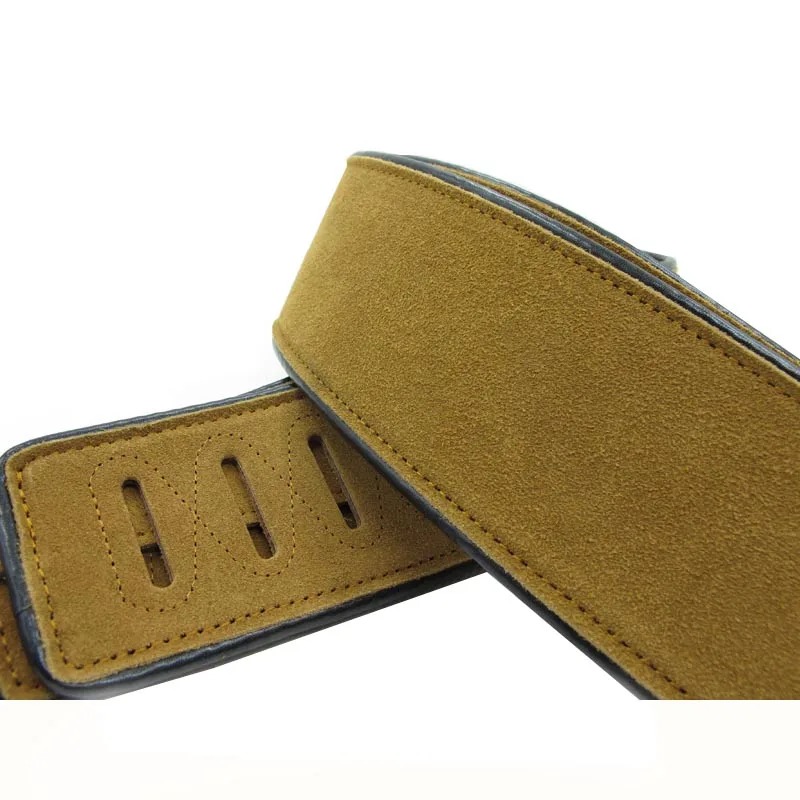 Ledergitarrengurt aus Wildleder - Farbe Braun