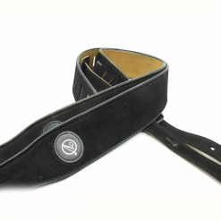 Ledergitarrengurt in Wildleder - Farbe Schwarz