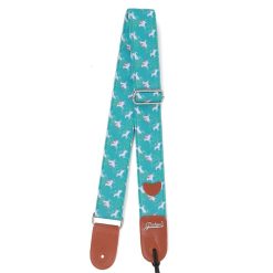 Bedruckter Gitarrengurt mit Einhorn-Motiv