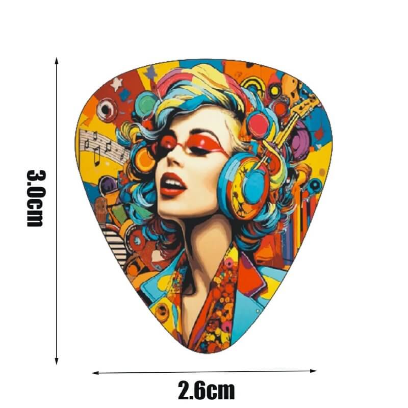 Abmessungen Künstlerische Gitarren Plektren Edition - Packung mit 12