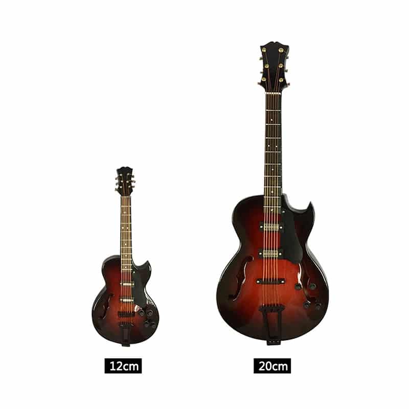 Miniatur-Folk-Gitarre - Mit Hülle und Gitarrenständer, 2 Größen zur Auswahl