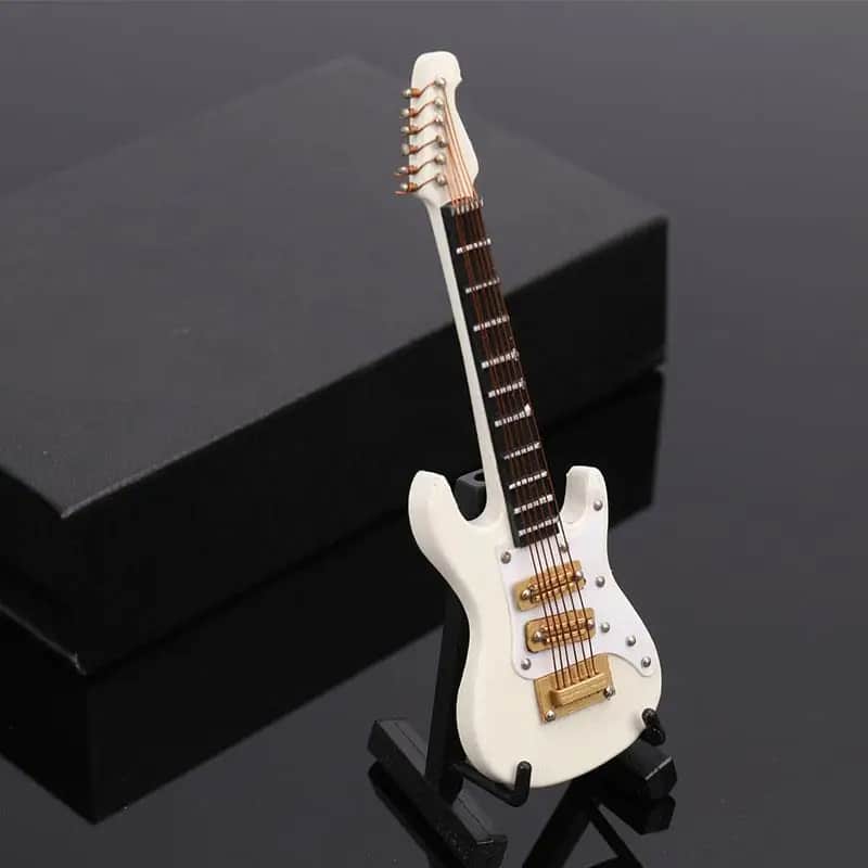 Miniatur-E-Gitarre - Farbe Weiß