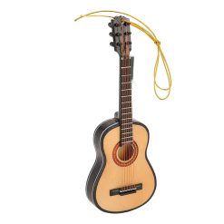Realistische Miniatur-Akustikgitarre aus Holz zum Aufhängen!