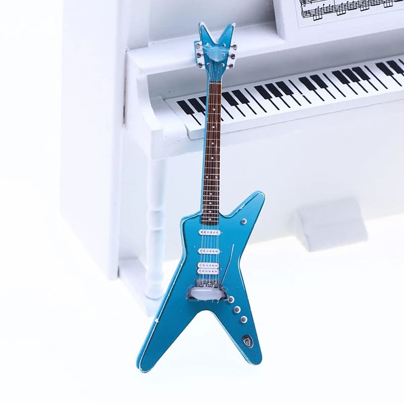 Miniatur-Elektrogitarre Sternstern - dunkelblaues Modell