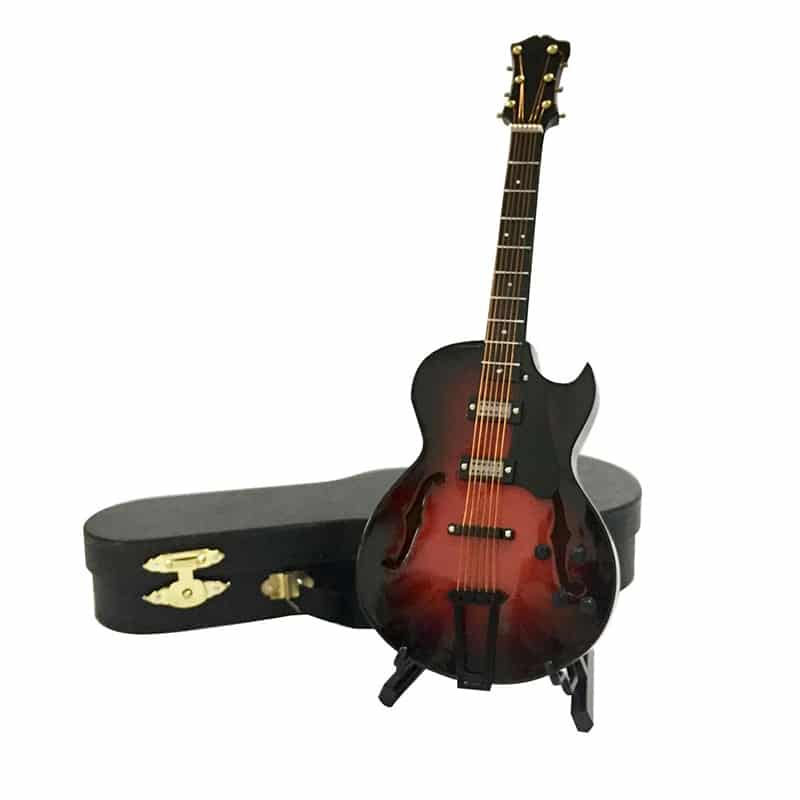 Wunderschöne Miniatur-Folk-Gitarre - Mit Koffer und Gitarrenständer! - 2 Größen zur Auswahl
