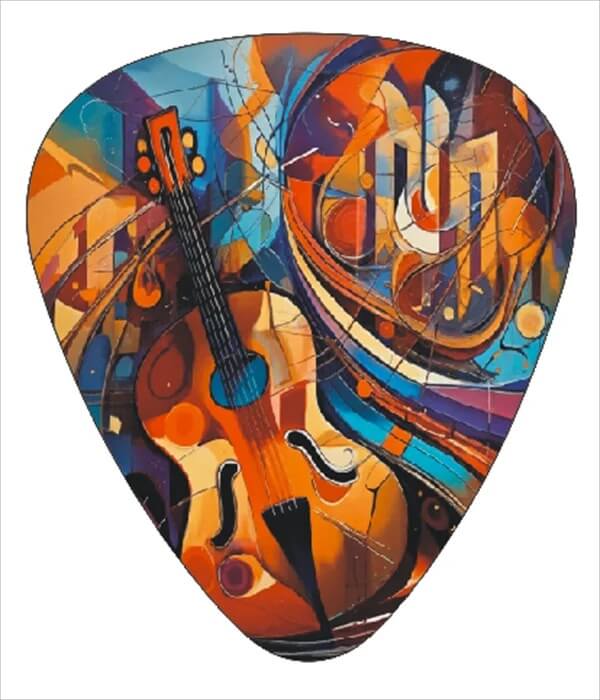 Künstlerische Gitarren Plektren - 12er Pack - Design 8
