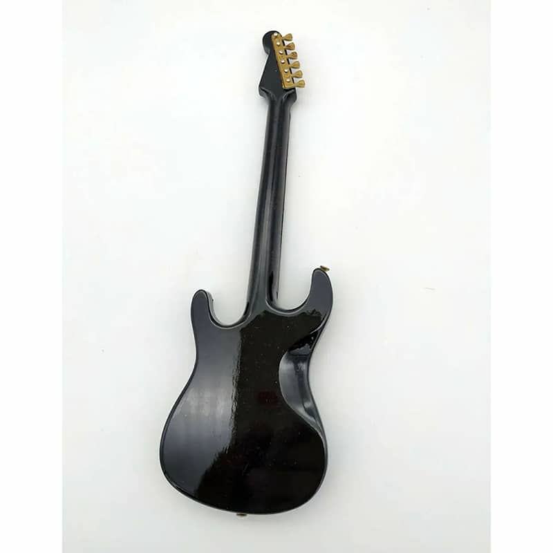 Rückansicht einer Miniatur-Elektrogitarre im Maßstab 1:6