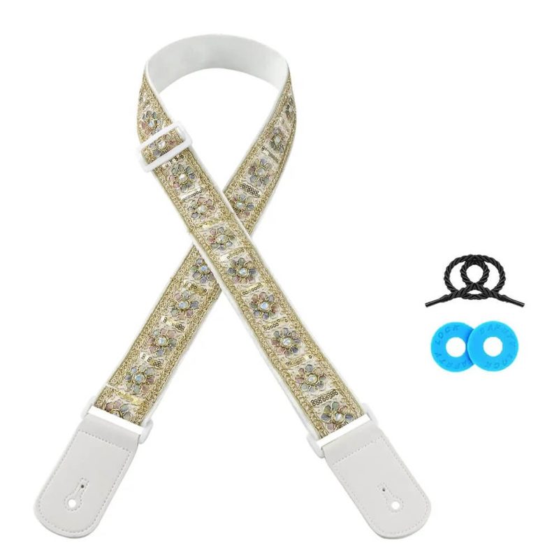 Sangle Gitarre Vintage Blumen Pastell - Modell 2