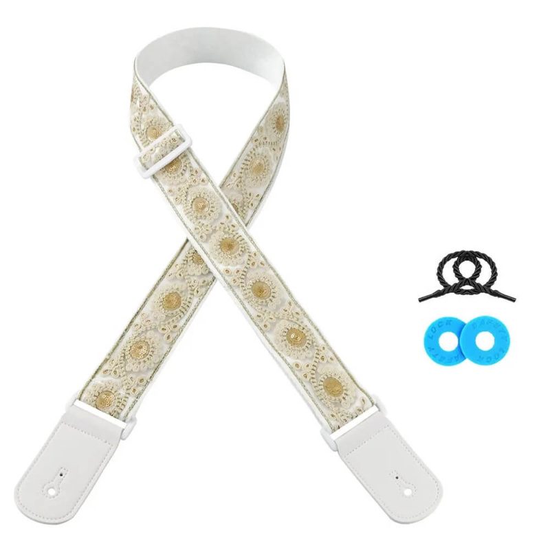 Sangle Gitarre Vintage Blumen Pastell - Modell 3
