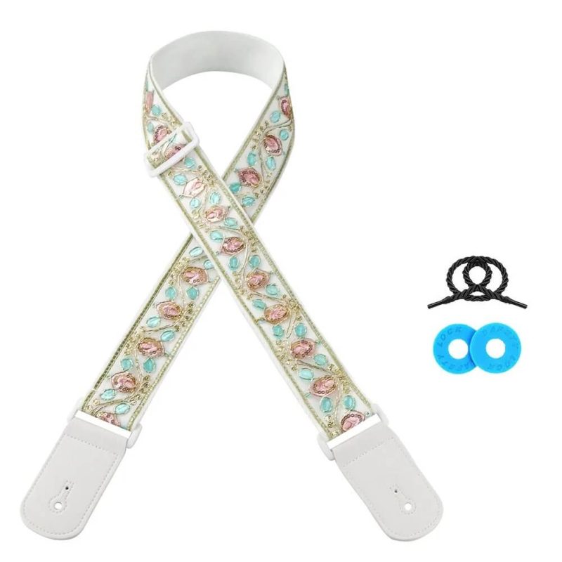 Sangle Gitarre Vintage Blumen Pastell - Modell 4