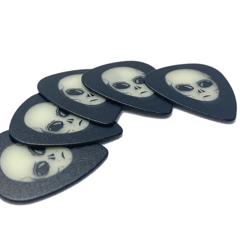 Avis 5 Alien Kopf Gitarren Plektren - Set von 5 Stück