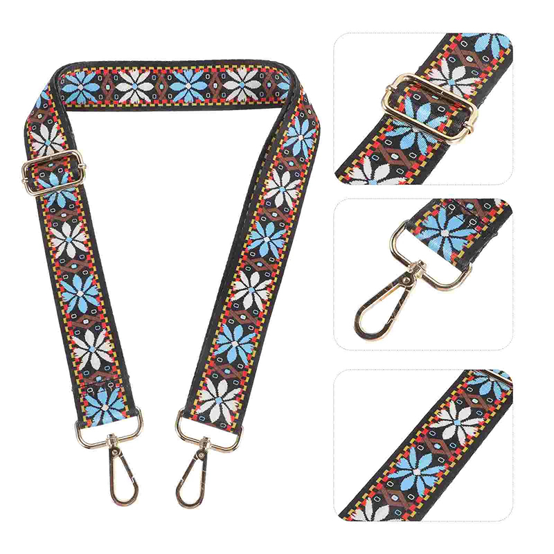 Details der geflochtenen Blue Folk Banjo-Gurt