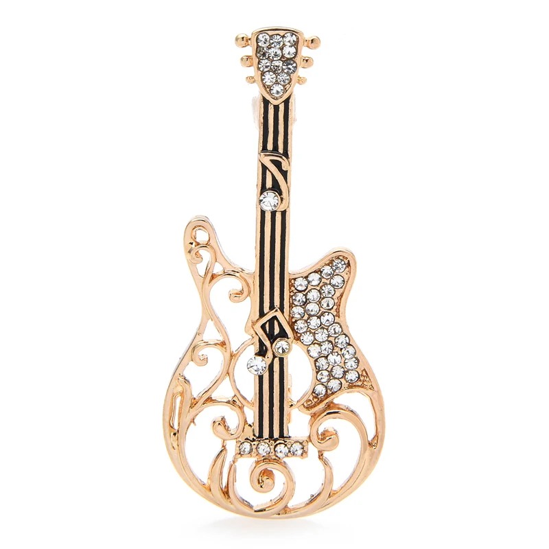 Strass Gitarre Brosche