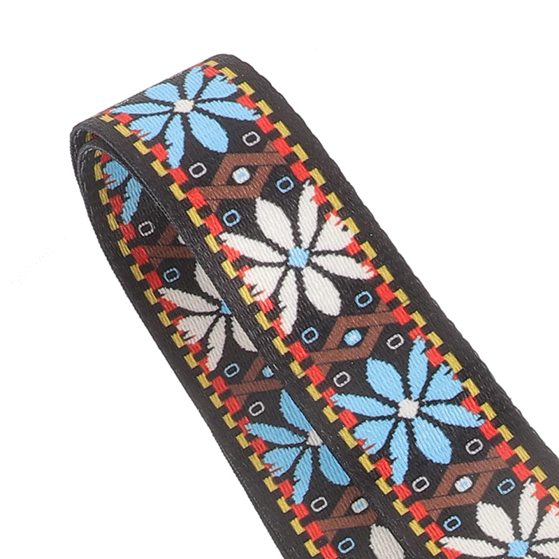 Details der geflochtenen Blue Folk Banjo-Gurt