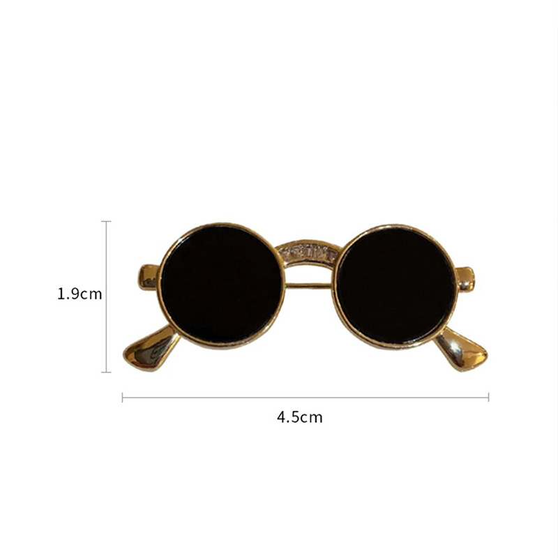 Dimension Brosche Sonnenbrille im John Lennon Stil