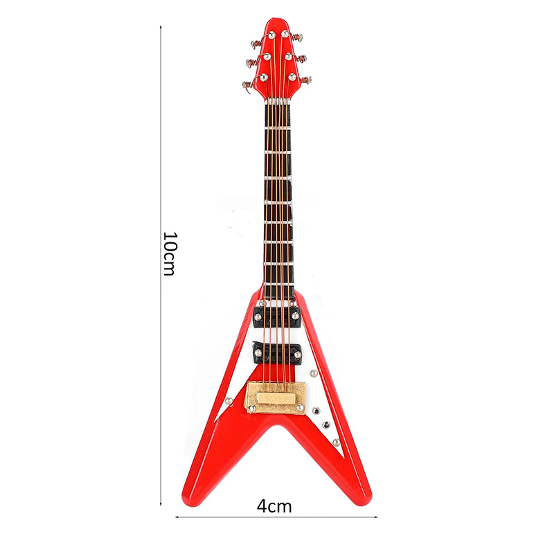 Dimension Miniatur-elektrische Flying V Gitarre in Rot