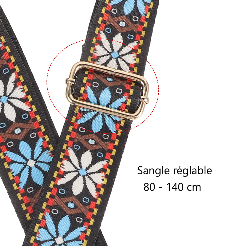 Abmessungen des geflochtenen Blue Folk Banjo-Gurts
