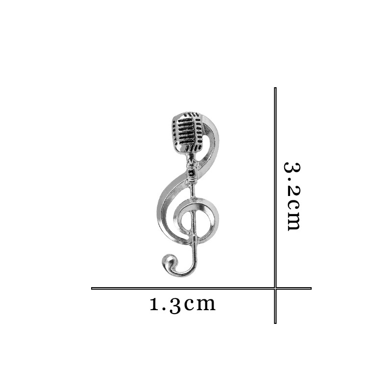 Abmessungen Emaille Pins Mikro Musiknote - 2 Farben