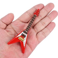 Bauer Miniatur-Elektrogitarre Flying V in Rot