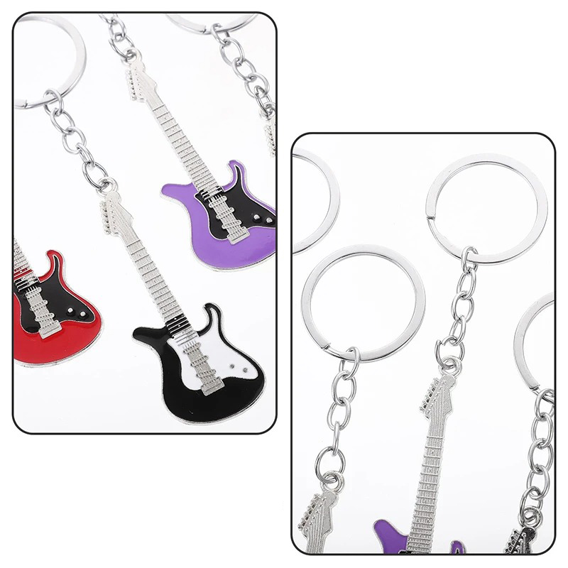 Fermer Set von 30 elektrischen Gitarren Schlüsselanhängern