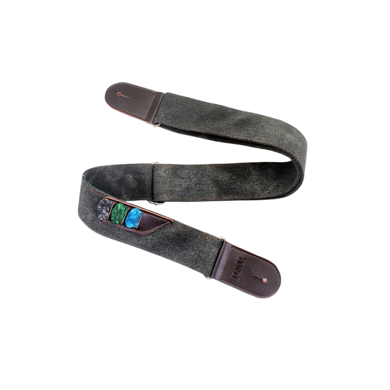 Gris Fonce Boho Vintage Denim Gitarrengurt - 4 Farben zur Auswahl!