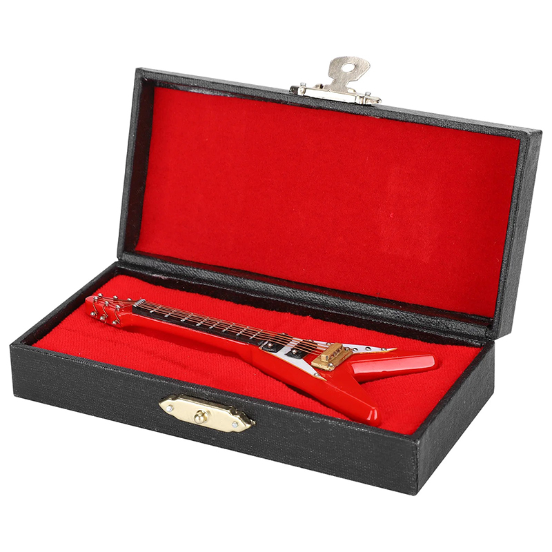 Miniatur-E-Gitarre Flying V in Rot