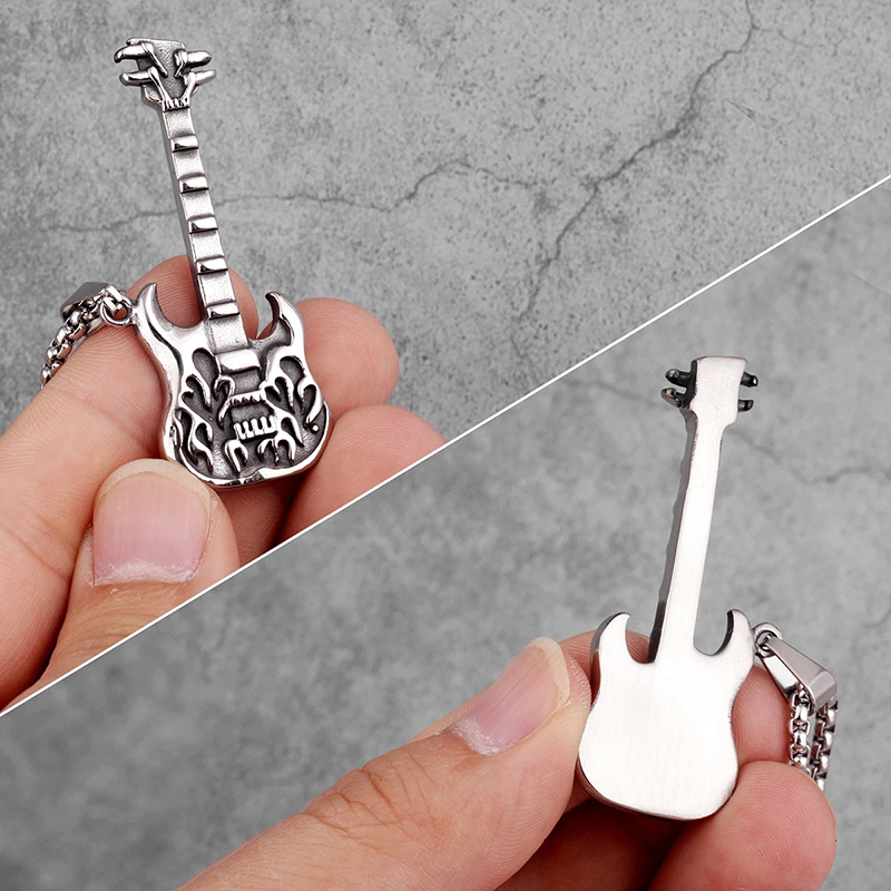 Vollständige Details zum Gitarrenanhänger "Hell Guitar" - Rock und Metal Spirit